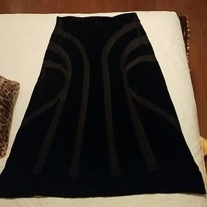 Spencer lacy black velvet maxi skirt xl